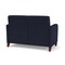 Lesro Siena Lounge Reception 2 Seat Tandem Seating No Center Arm, Walnut, OH Navy Upholstery SN2101 - alternate 3